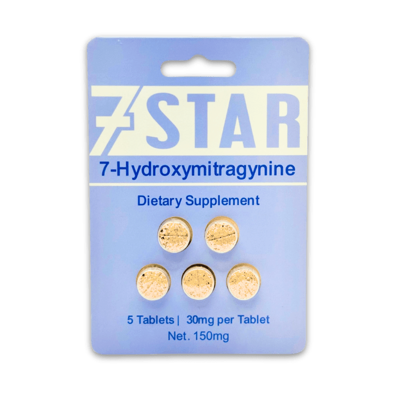 7 Star 7-Hydroxy Tablets 30mg 5ct Single Pack at Kratom Warehouse