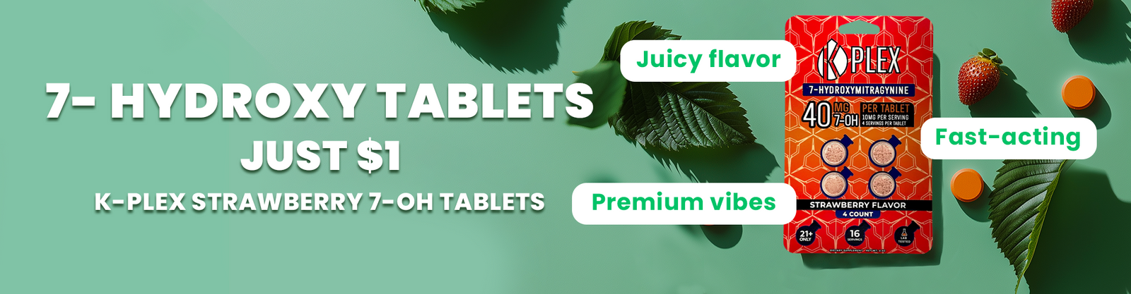 K-Plex 7-Hydroxy 40mg Tablets - $1 Special