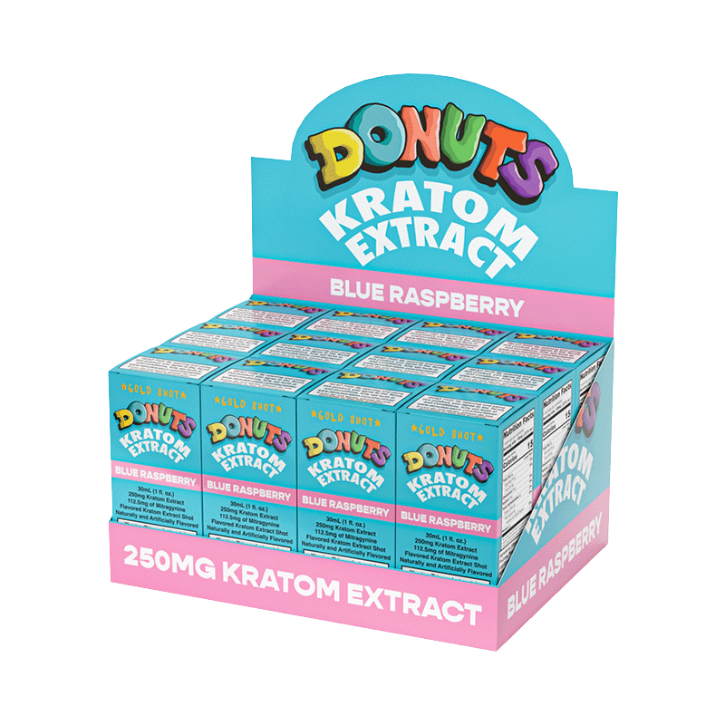 Donuts Gold Shot Kratom Extract 12 - Pack at Kratom Warehouse