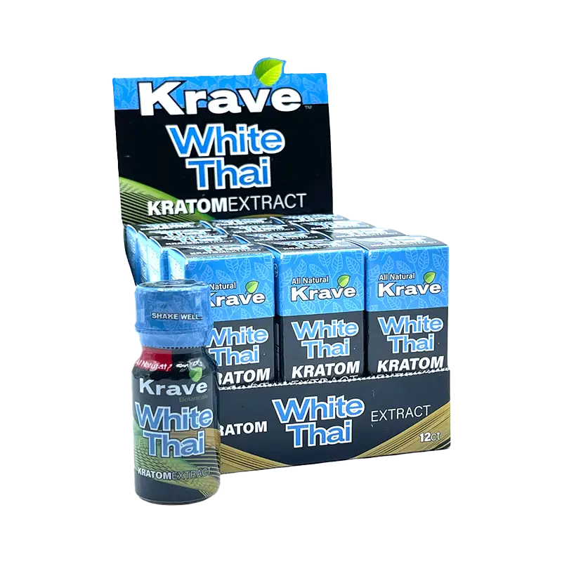 Krave Botanicals White Thai Kratom Extract Shot