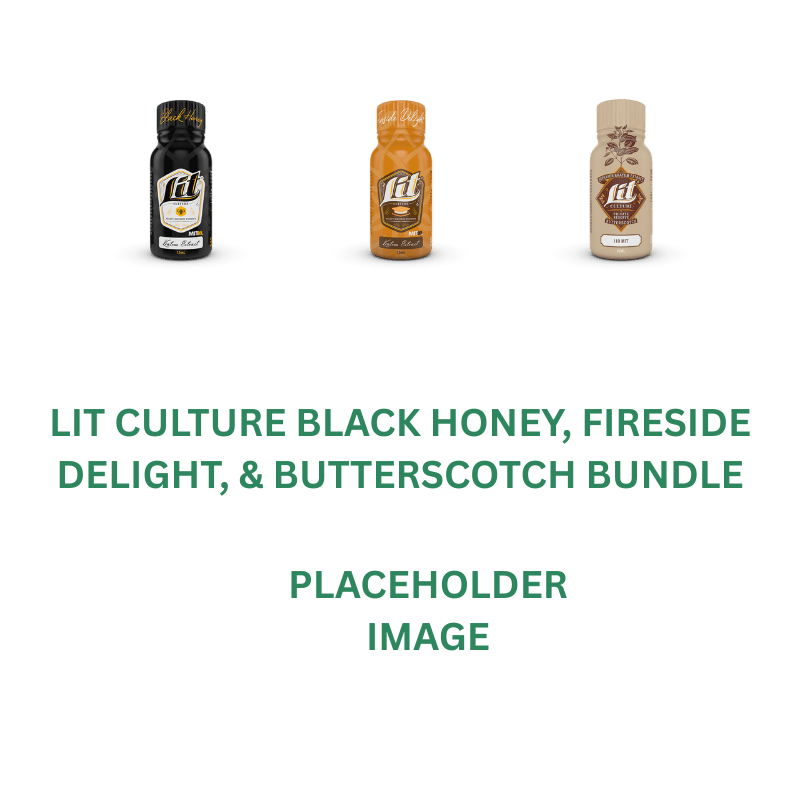 Lit Culture Black Honey, Fireside Delight, & Butterscotch Bundle at Kratom Warehouse
