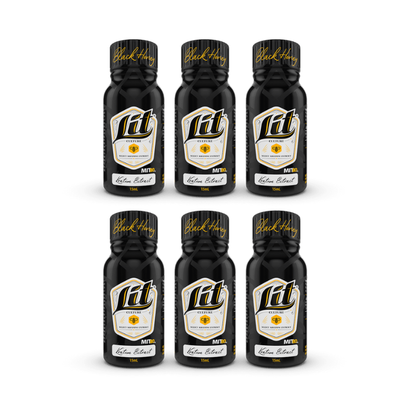 Lit Culture Black Honey Kratom Extract Shot 80 MIT 6 - Pack at Kratom Warehouse