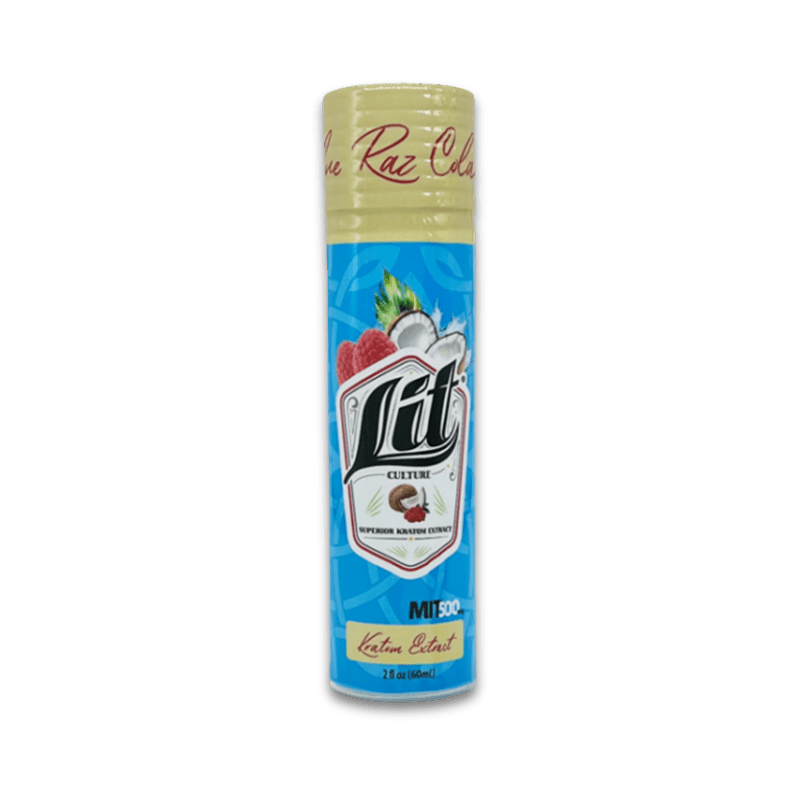 Lit Culture Blue Raz Colada Kratom Extract Shot - Single Bottle - at Kratom Warehouse