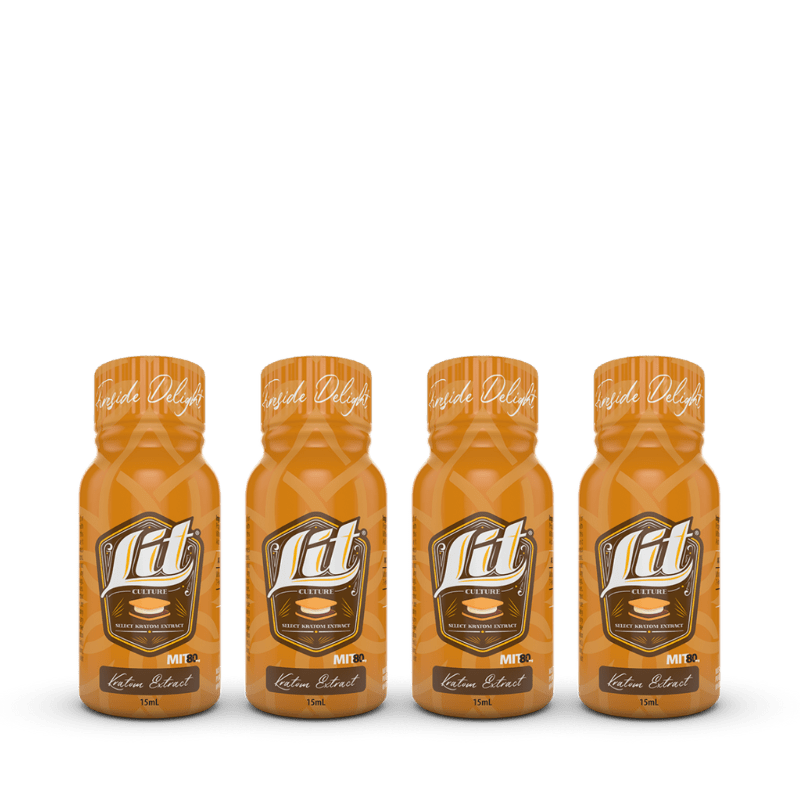 Lit Culture Fireside Delight Kratom Extract Shot 80 MIT 4 - Pack at Kratom Warehouse