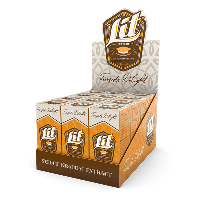 Lowest price of Lit Culture Fireside Delight Kratom Extract Shot 12-Pack at Kratom Warehouse