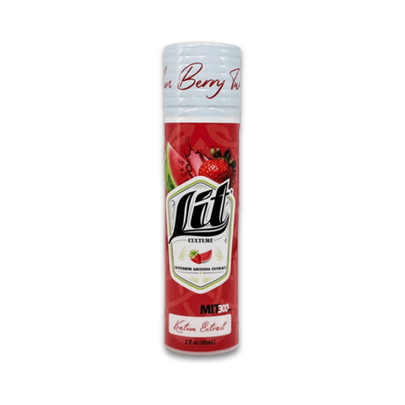 Lit Culture Melon Berry Twist Kratom Extract Shot - Single Bottle - at Kratom Warehouse