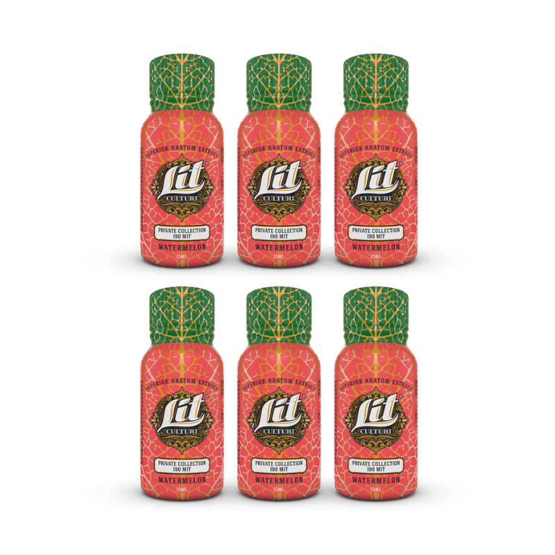 Lit Culture Watermelon Kratom Extract Shot 190 MIT 6 - Pack at Kratom Warehouse