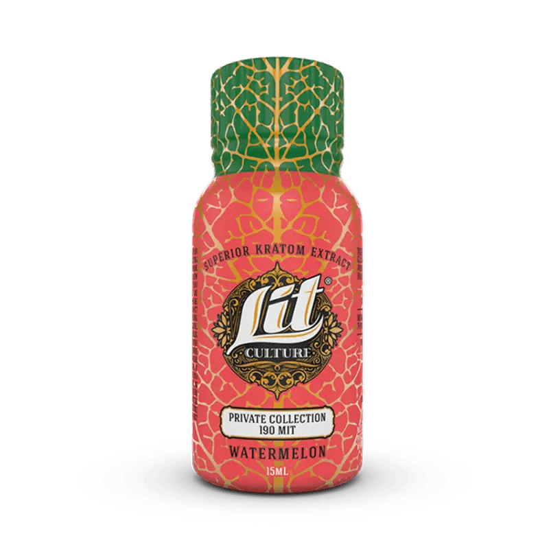 Lit Culture 190 mit Watermelon Kratom Extract Shot at Kratom Warehouse