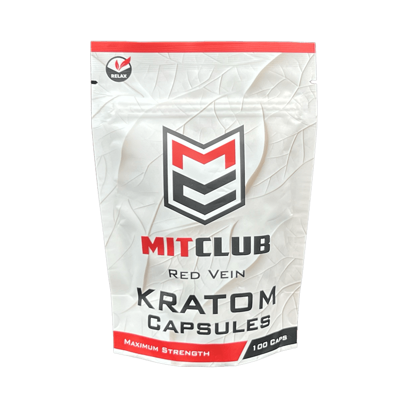 MitClub Red Vein Capsules 100ct at Kratom Warehouse