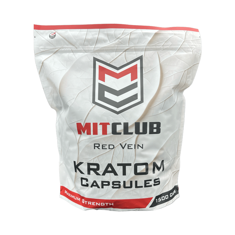 MitClub Red Vein Capsules 1kg at Kratom Warehouse
