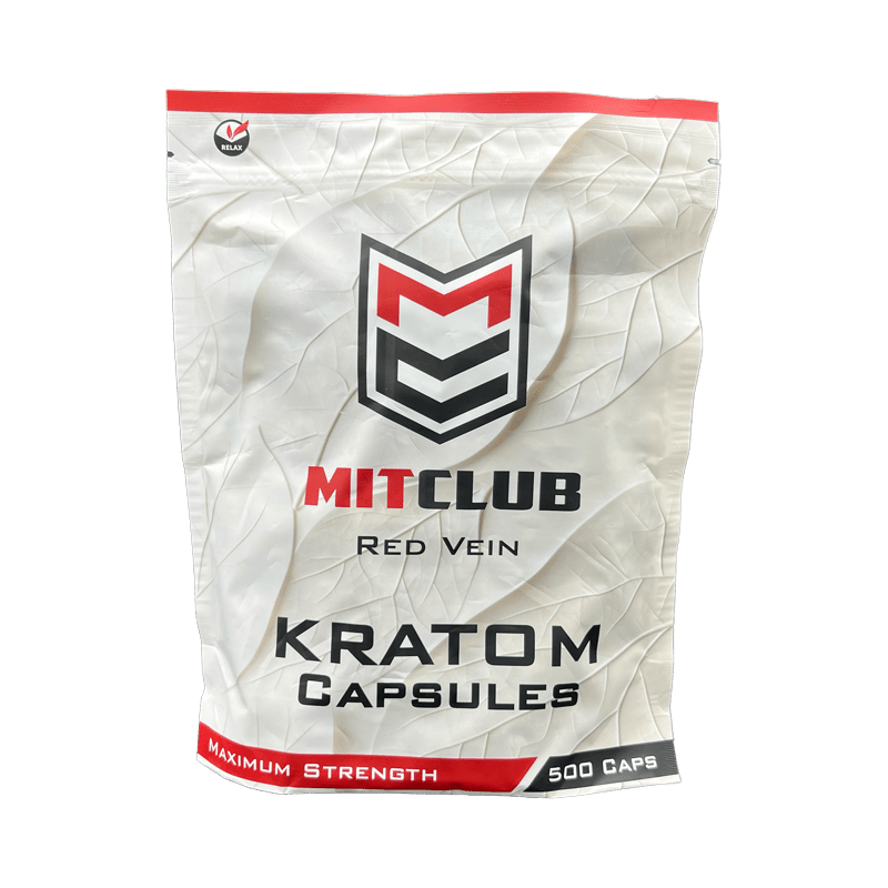 MitClub Red Vein Capsules 500ct at Kratom Warehouse