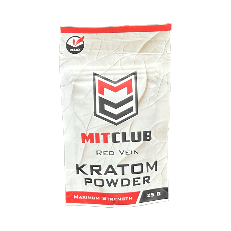 MitClub Red Vein Powder 25g at Kratom Warehouse