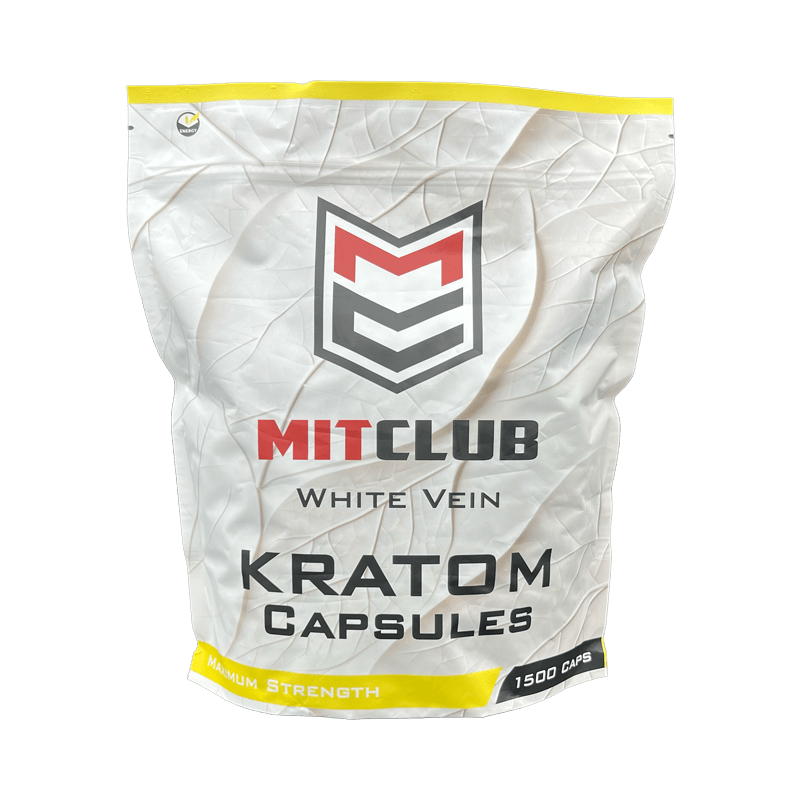 MitClub White Vein Capsules 1kg at Kratom Warehouse