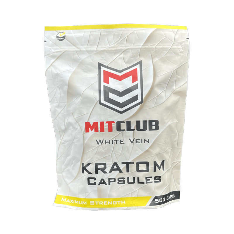 MitClub White Vein Capsules 500ct at Kratom Warehouse