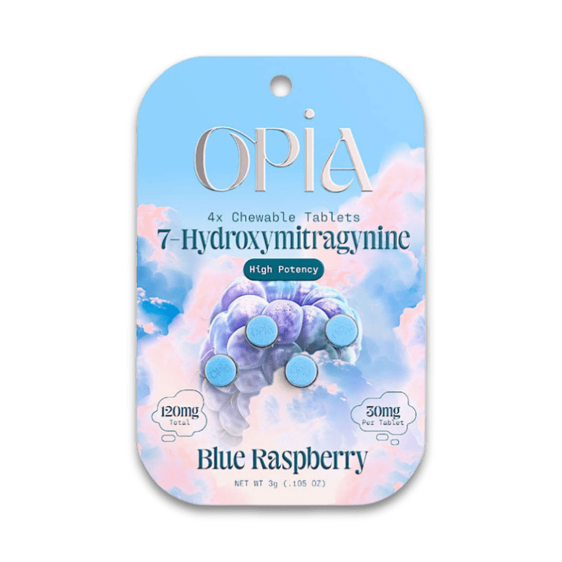 Opia 7 - Hydroxy High Potency 30mg Tablets Blue Raspberry at Kratom Warehouse