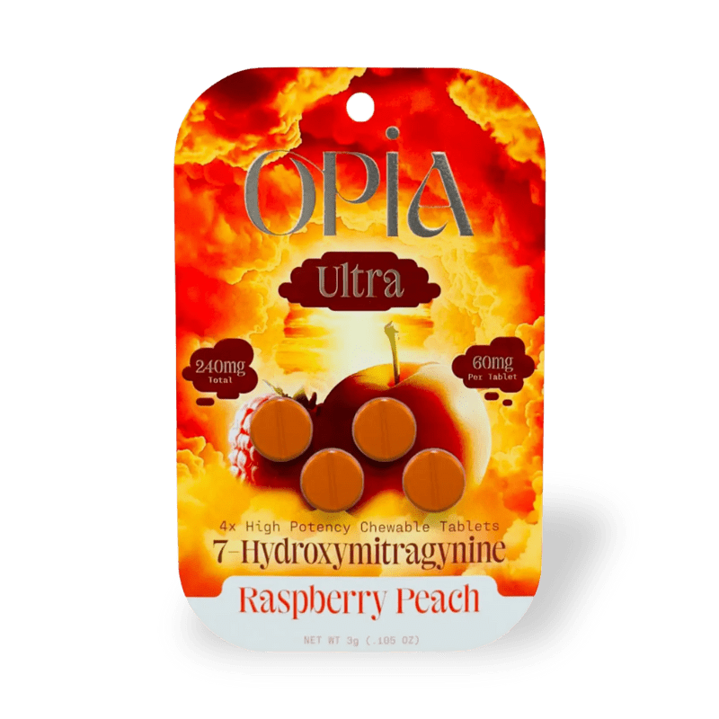 Opia Ultra 7 - Hydroxy 60mg Tablets Raspberry Peach Single at Kratom Warehouse