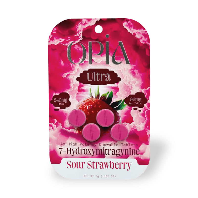 Opia Ultra 7 - Hydroxy 60mg Tablets Sour Strawberry Single at Kratom Warehouse