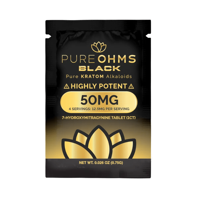 Pure Ohms Black 7 - Hydroxy Tablet Single Pack at Kratom Warehouse