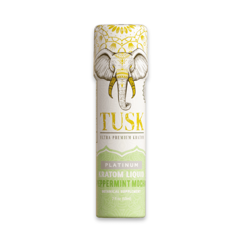Tusk Platinum Kratom Extract Shots 300mg Peppermint Mocha Single at Kratom Warehouse