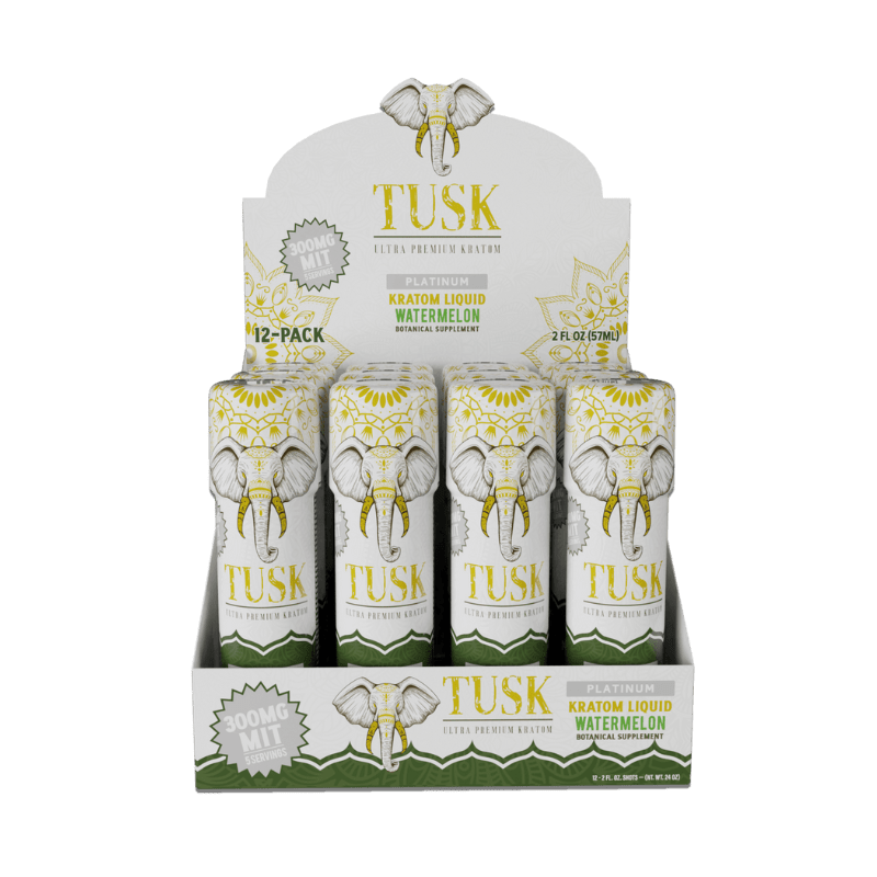 Tusk Platinum Kratom Extract Shots 300mg Watermelon 12 - Pack at Kratom Warehouse